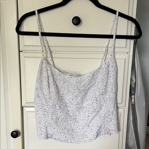 NWT Aritzia Wilfred White Floral Basel Top